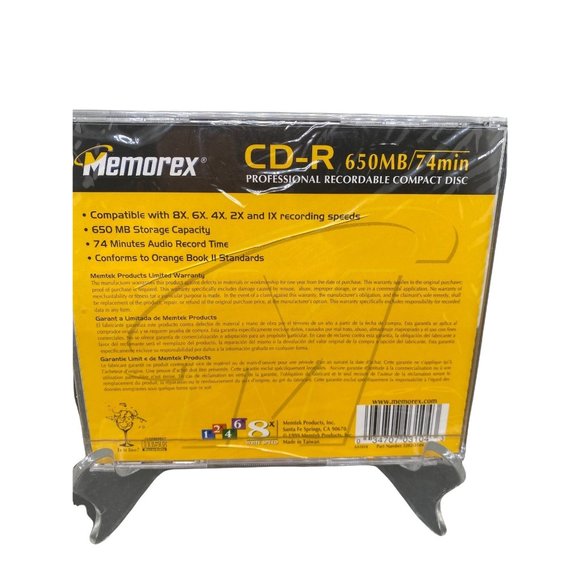 Memorex CD R Professional Recordable Lot of 2 650 MB 74 mins Sealed - Picture 2 of 7